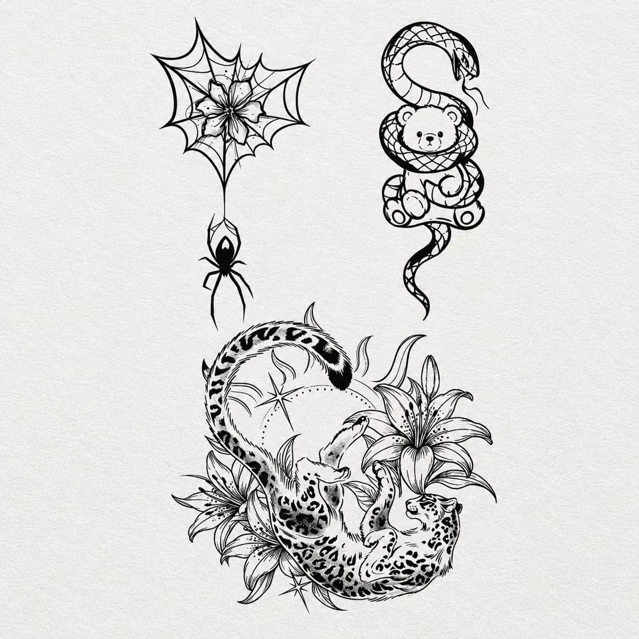 Shadow Web Wildcat Tattoo Set cover image