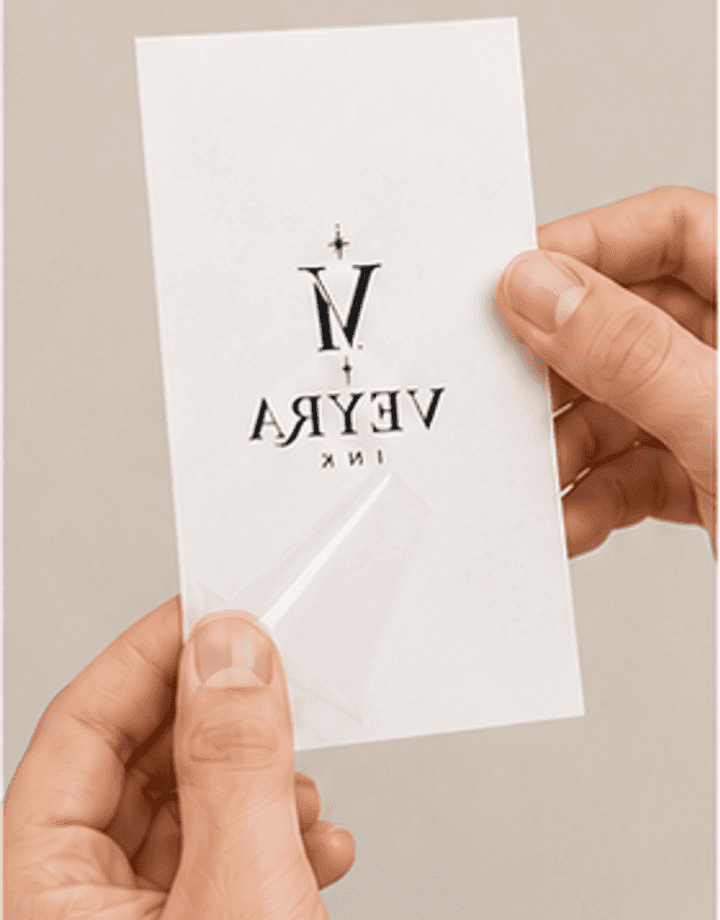Peel film temporary tattoo application step