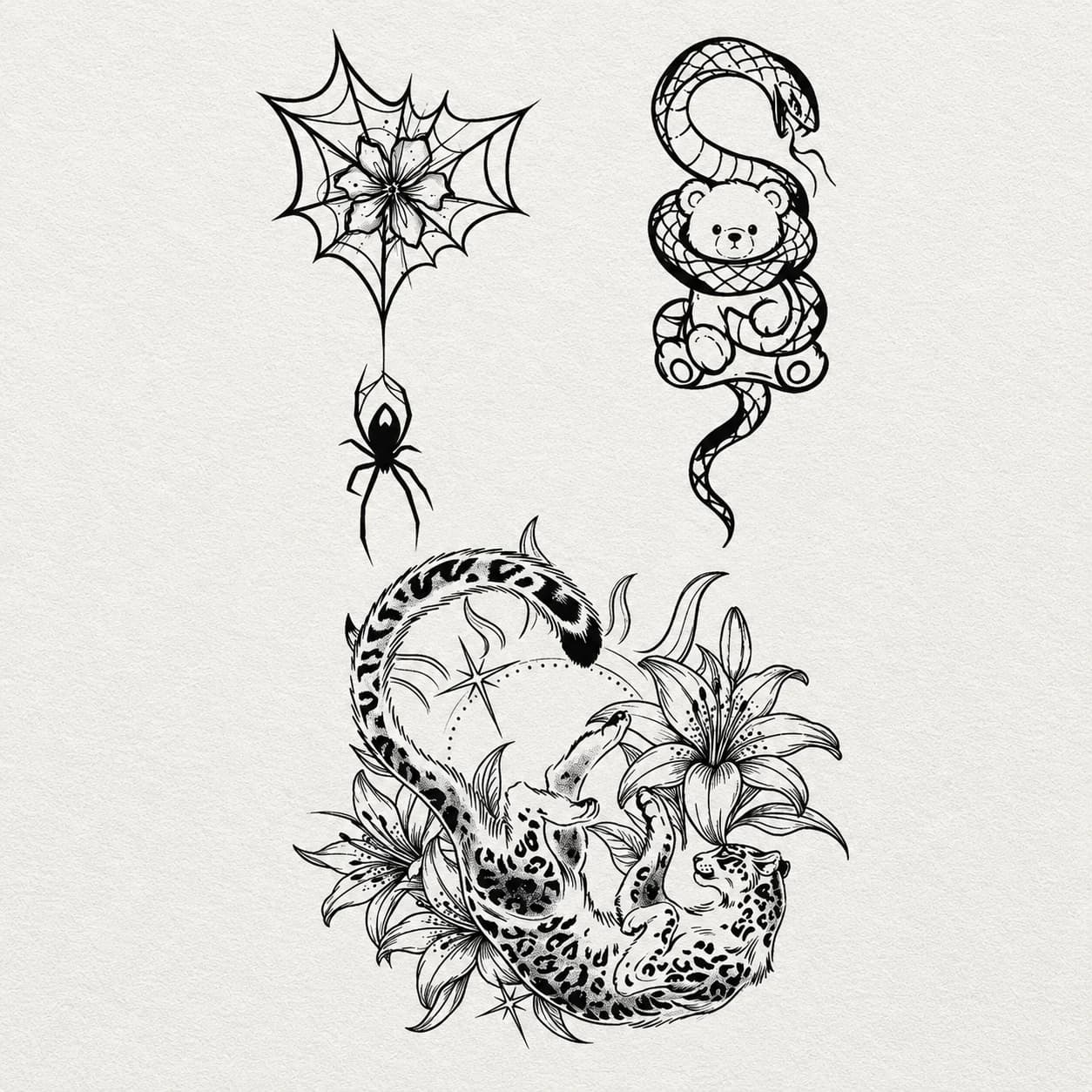 Shadow Web Wildcat Tattoo Set cover image