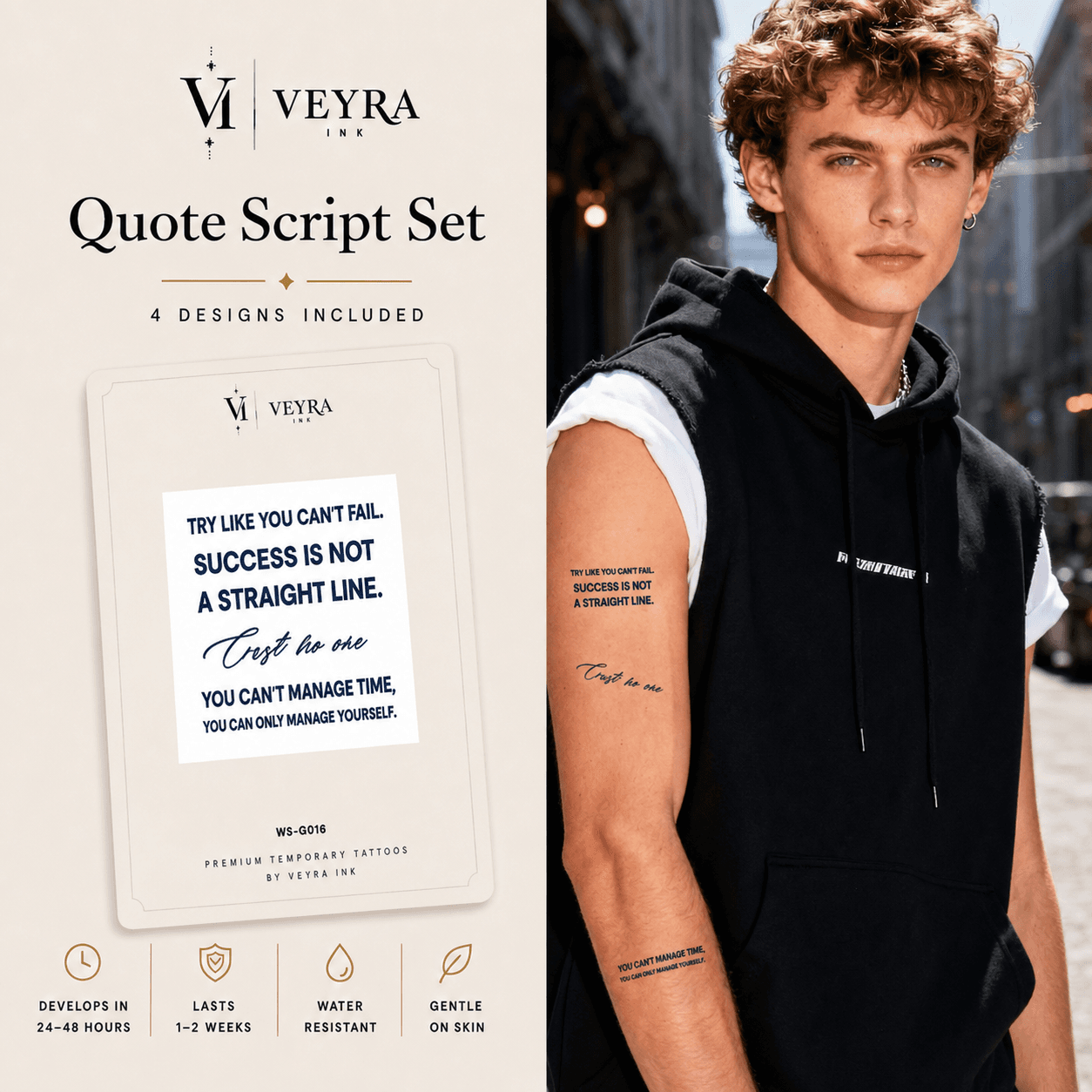 Quote Script Semi-Permanent Tattoo cover image