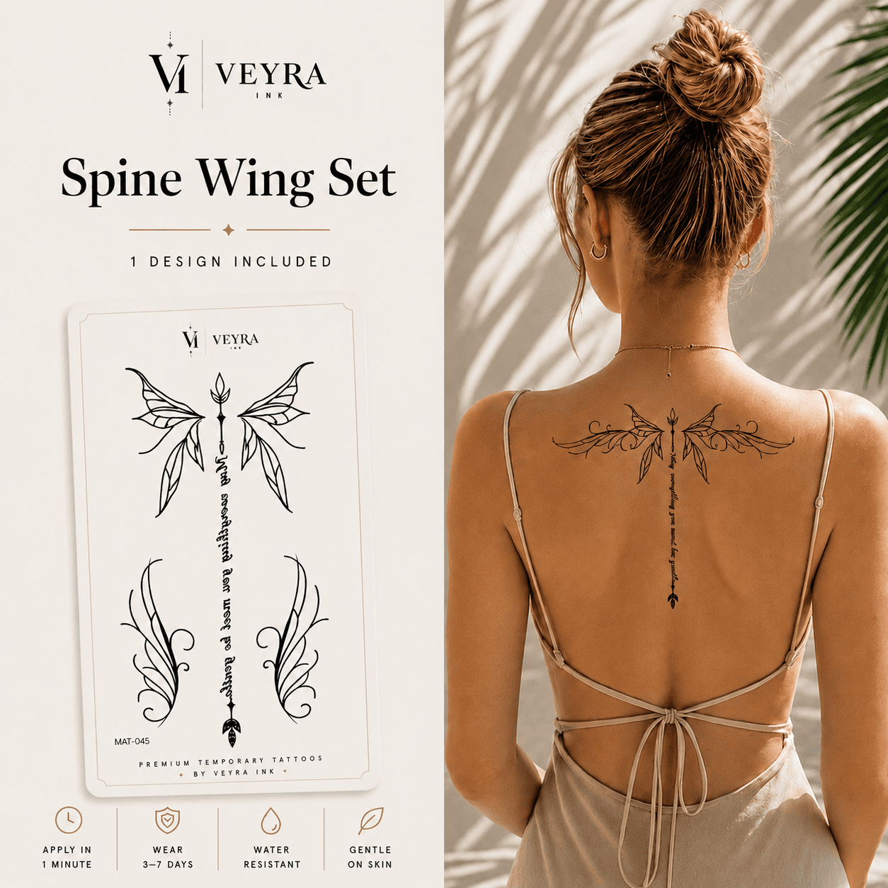 Spine Wing Temporary Tattoo Set cover image