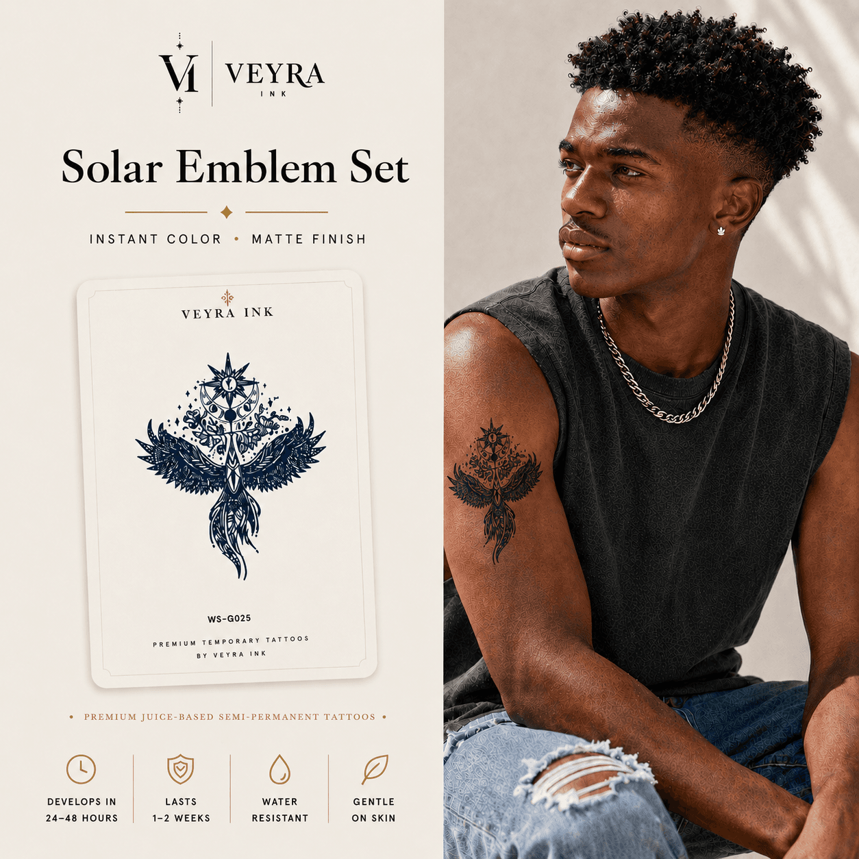 Solar Emblem Semi-Permanent Tattoo cover image