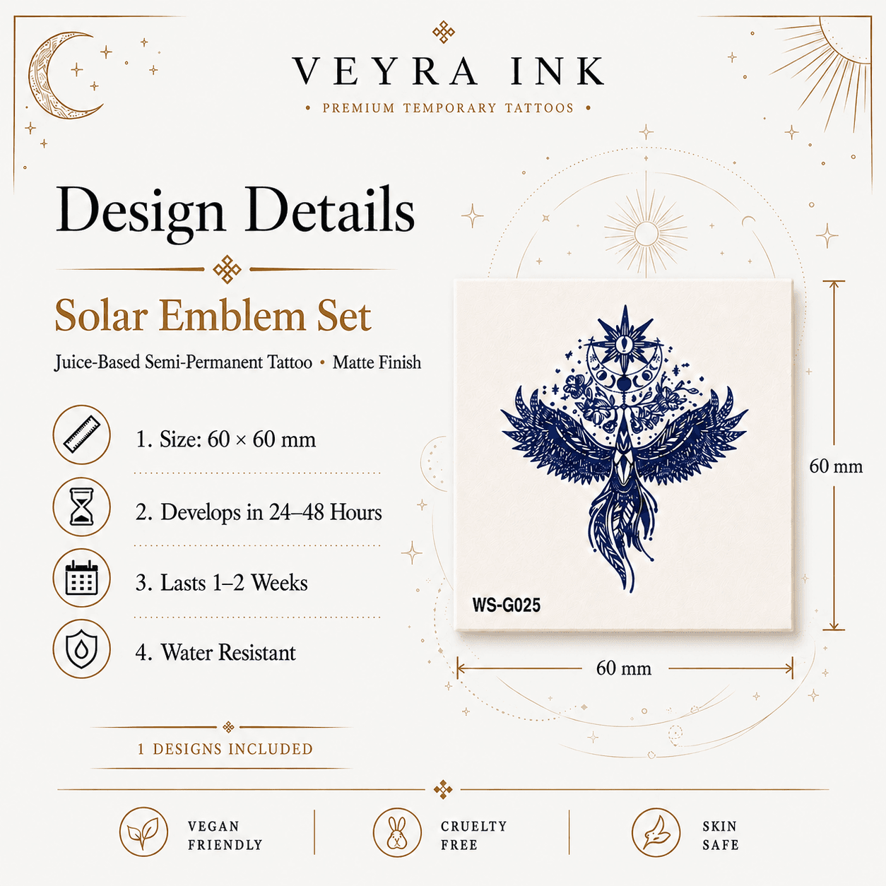 Solar Emblem Semi-Permanent Tattoo product image