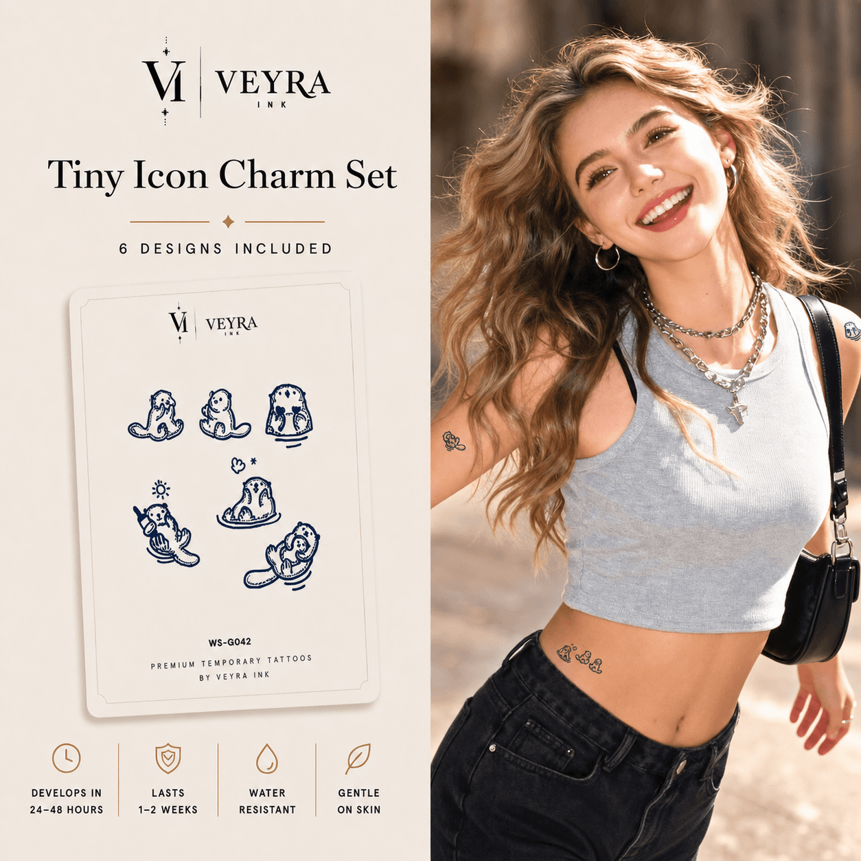 Tiny Icon Charm Semi-Permanent Tattoo Set cover image