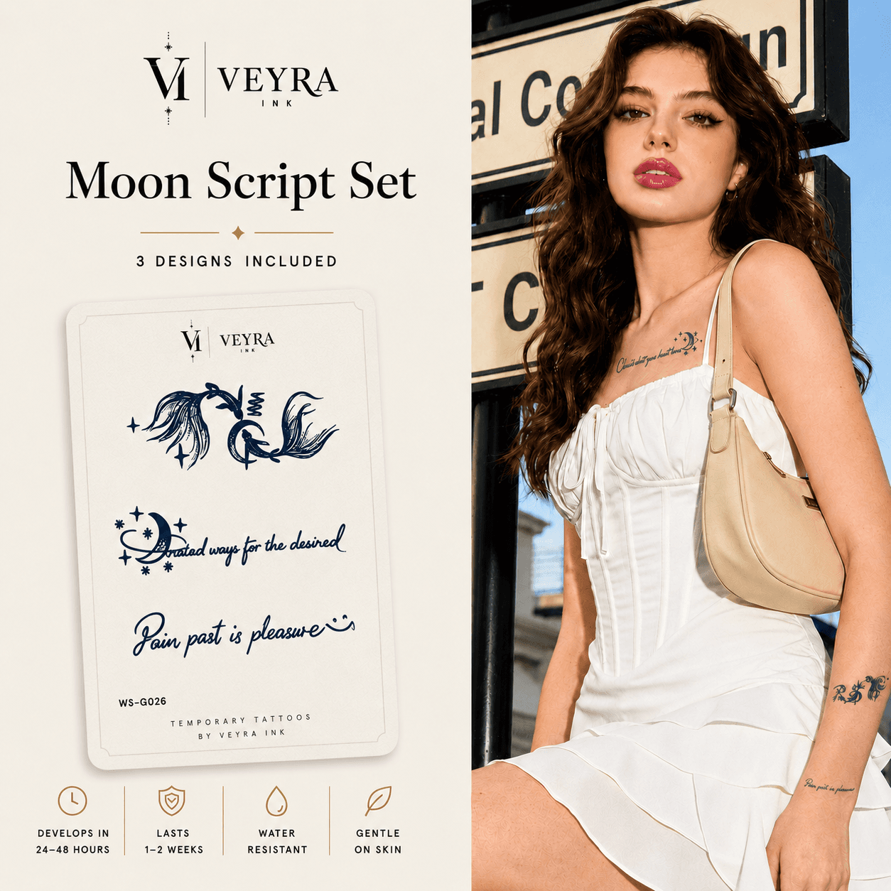Moon Script Semi-Permanent Tattoo Set cover image
